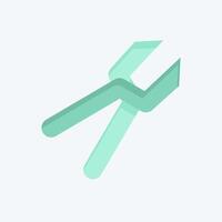 Icon Zinc Scissors. related to Repair Tools symbol. flat style. design editable vector