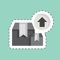 Sticker line cut Box. related to Industry symbol. design editable vector