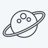 Icon Space. related to Astrology symbol. line style. design editable vector