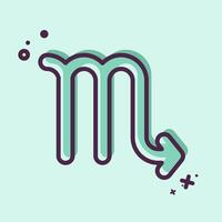 Icon Scorpio. related to Astrology symbol. MBE style. design editable vector