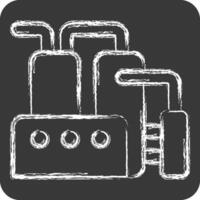 Icon Refinery. related to Industry symbol. chalk Style. design editable vector