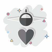 Icon Transport. related to World Peace symbol. comic style. design editable vector