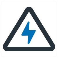 Danger and alert icon concept in blue color vector