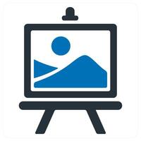 Art icon concept in blue color vector