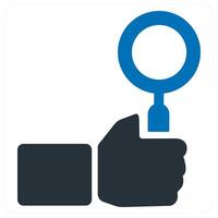 Investigation icon concept in blue color vector