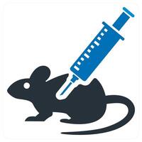 Mice Experiment icon concept in blue color vector