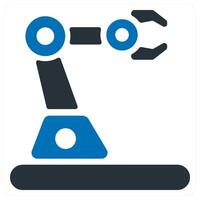 Robotic icon concept in blue color vector