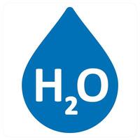 H2O icon concept in blue color vector