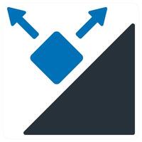 Geology and earth icon concept in blue color vector