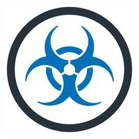Biological icon concept in blue color vector