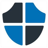 Security and shield icon concept in blue color vector