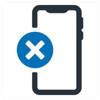 Access Denied icon concept in blue color vector