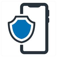 Security Shield icon concept in blue color vector