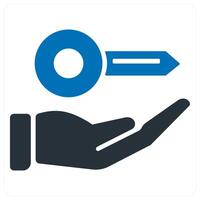Access Key icon concept in blue color vector