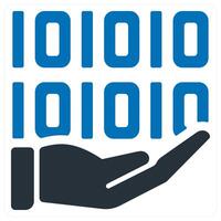 Programming and code icon in blue color vector
