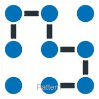 Pattern Lock icon concept in blue color vector
