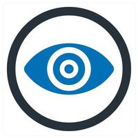 Eye icon concept in blue color vector