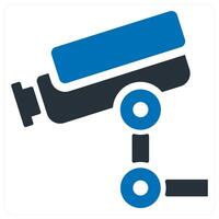 CCTV icon concept in blue color vector