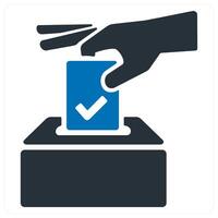 Election icon concept in blue color vector
