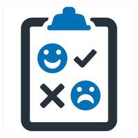 Feedback and ratings icon concept in blue color vector