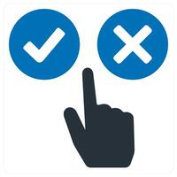 Survey and ratings icon concept in blue color vector
