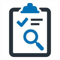 Checklist and task concept in blue color vector