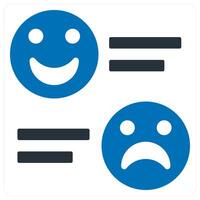 Feedback and ratings icon in blue color vector