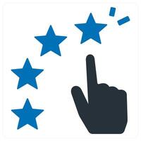 Star Ratings icon concept in blue color vector