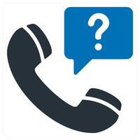 Interview icon concept in blue color vector
