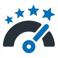 Evaluation icon concept in blue color vector