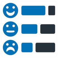 Customer Feedback icon in blue color vector