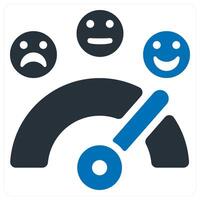Customer Feedback icon concept in blue color vector