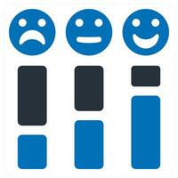 Rating and reviews icon concept in blue color vector
