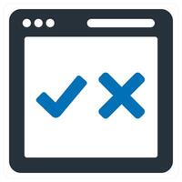 Online Adminsitrator icon in blue color vector