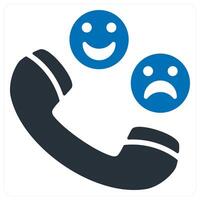 Call Survey icon concept in blue color vector