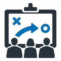 Strategy and planning concept in blue color vector
