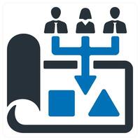Project icon concept in blue color vector
