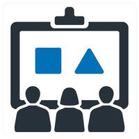 Planning icon concept in blue color vector