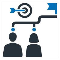 Target icon concept in blue color vector