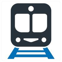 train icon concept in blue color vector