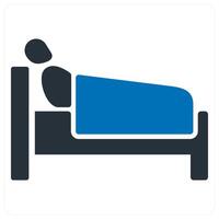 rest icon concept in blue color vector