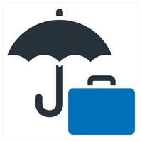 vacation icon concept in blue color vector