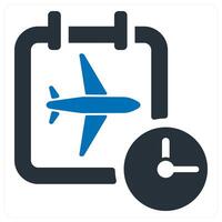 travel time icon concept in blue color vector