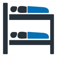 hostel icon concept in blue color vector