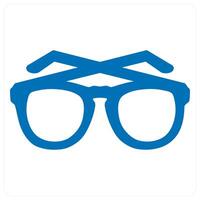 sunglasses icon concept in blue color vector