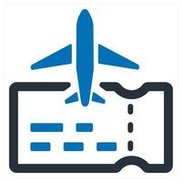 flight travel icon concept in blue color vector
