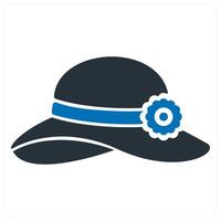 hat icon concept in blue color vector