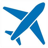 plane icon concept in blue color vector