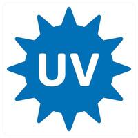 UV Rays and Ultraviolet radiation icon concept in blue color vector