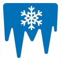 Cold Ice and snowball icon concept in blue color vector